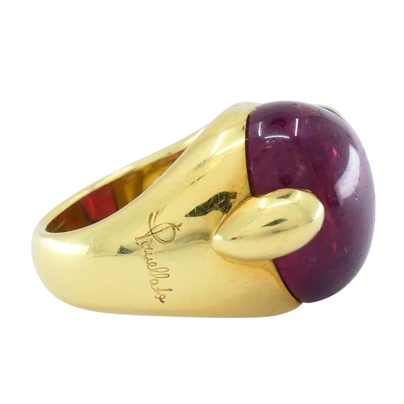 Pomellato Bague en or jaune 18 carats avec tourmaline en forme de coeur en vente 1