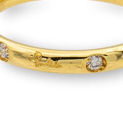 Pomellato 18K Yellow Gold Lucciole Diamond .13ct Band Ring Size 6.5
