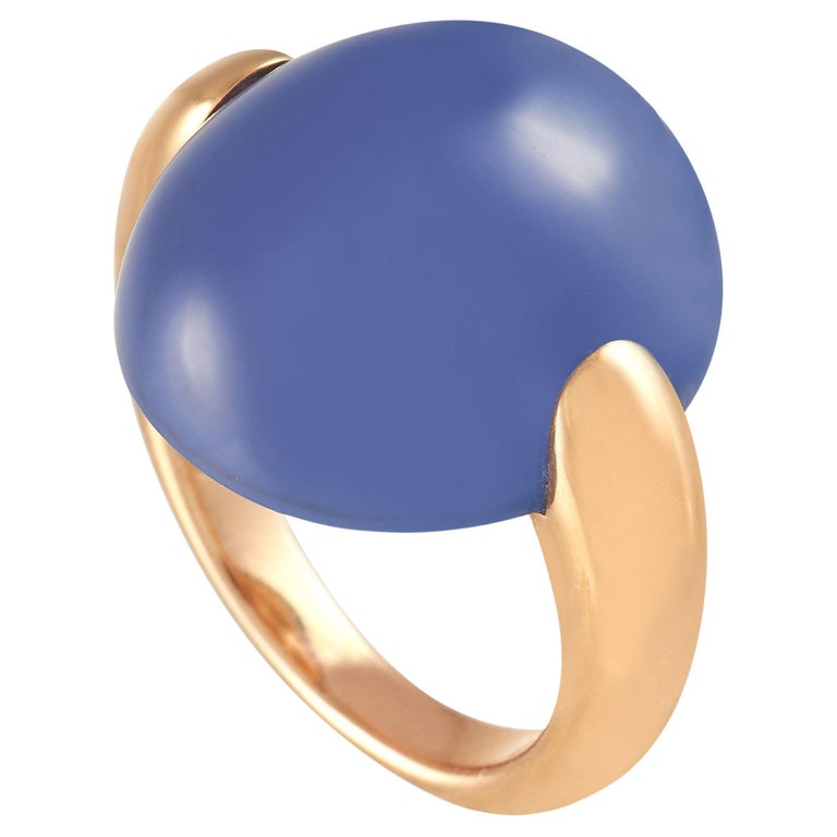 Pomellato 18K Yellow Gold Luna Iolite Ring For Sale at 1stDibs