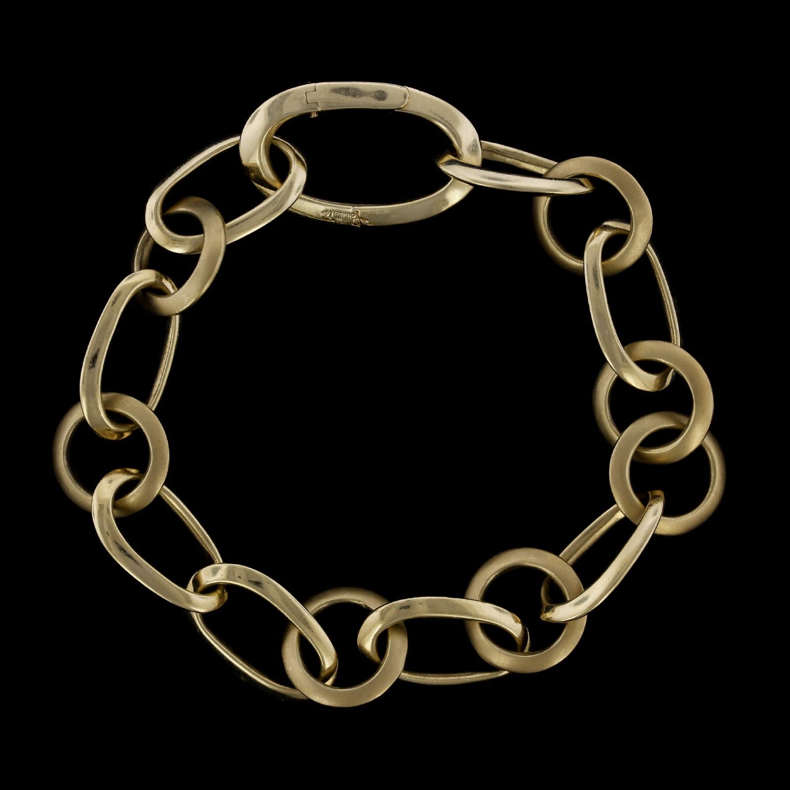 Pomellato 18 Karat Yellow Gold Necklace and Bracelet, Italy For Sale 2