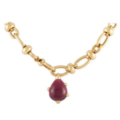 Pomellato 18K Yellow Gold Pink Tourmaline Necklace