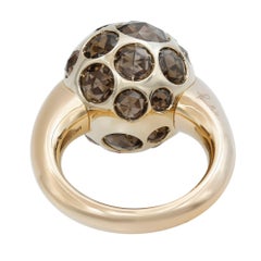 Pomellato 18K Yellow Gold Smoky Quartz Harem Ring