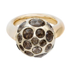 Pomellato 18 Karat Gelbgold Rauchquarz Harem Ring