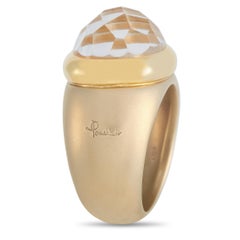 Pomellato 18K Yellow Gold White Topaz Ring