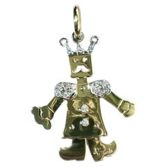 Pomellato 18K Yellow&White Gold Diamonds King pendant
