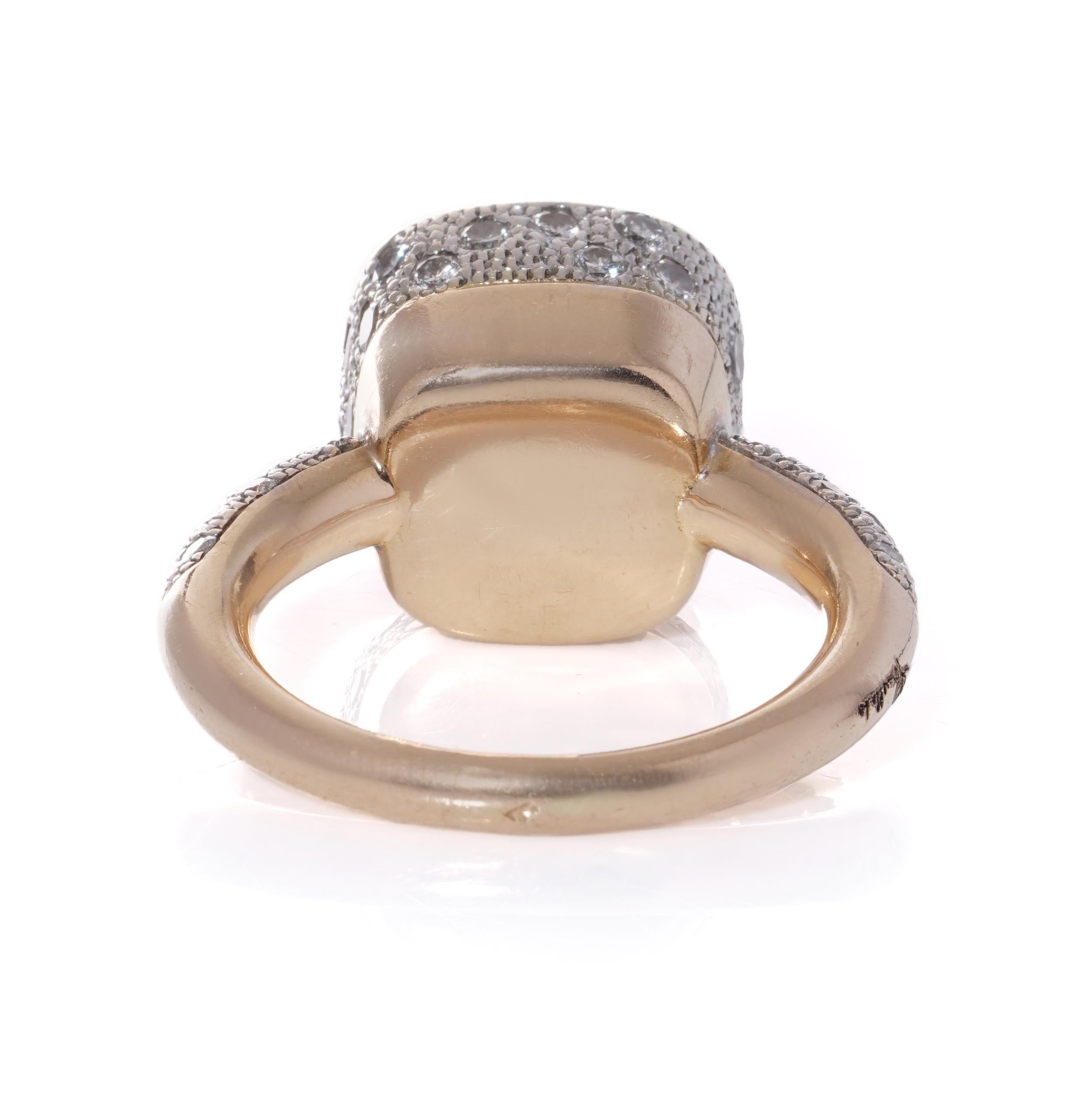 Pomellato 18kt white and rose gold Nudo Solitaire Assoluto ring In Good Condition For Sale In Braintree, GB