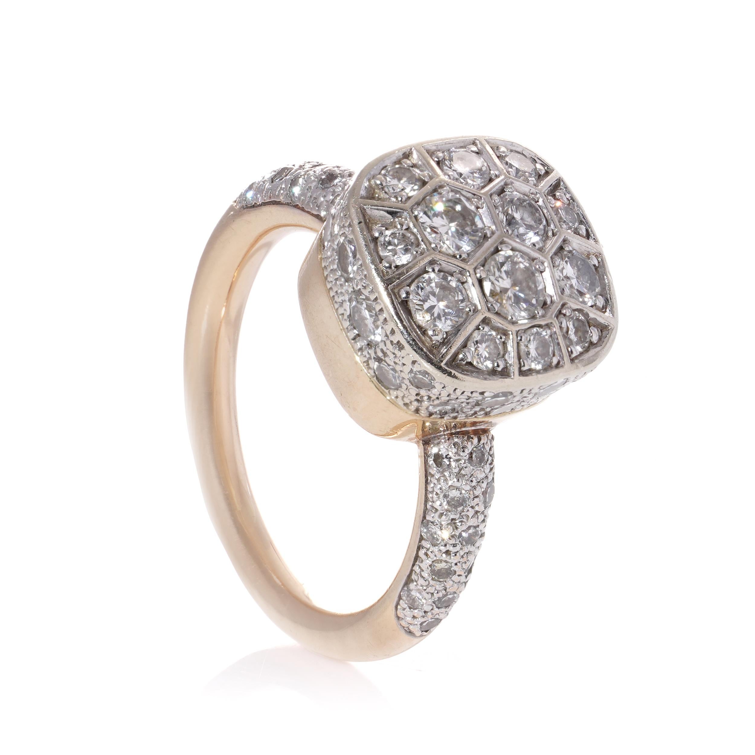 Pomellato 18kt white and rose gold Nudo Solitaire Assoluto ring For Sale 4