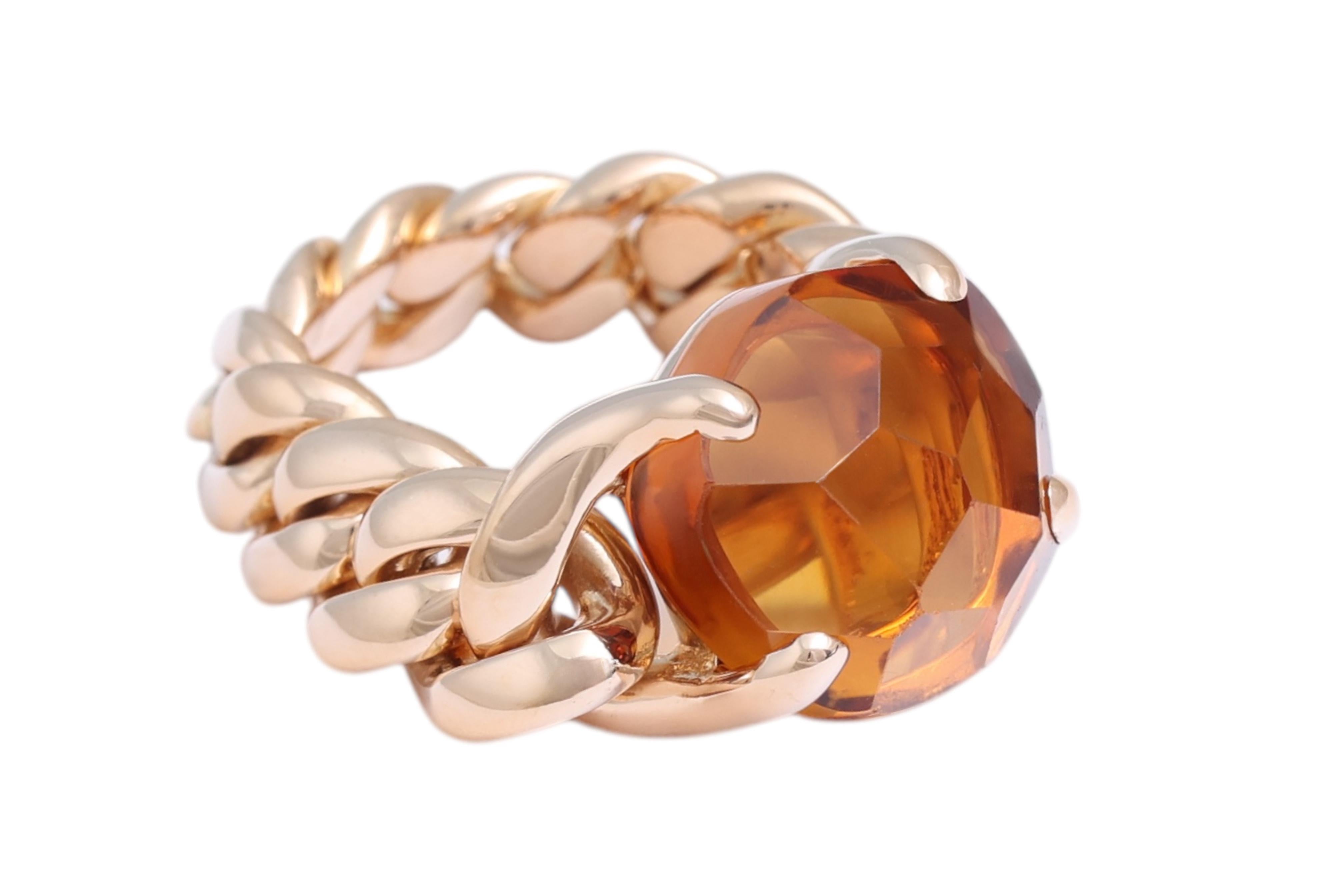 Pomellato 2 Bagues Lola en or 18 carats, quartz de Madère et améthyste en vente 1