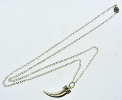 Pomellato 67 Sterling Silver & Marcasite Necklace Suspending a Horn of Plenty