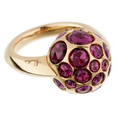 Pomellato 8ct Rhodolite Cocktail Rose Gold Ring