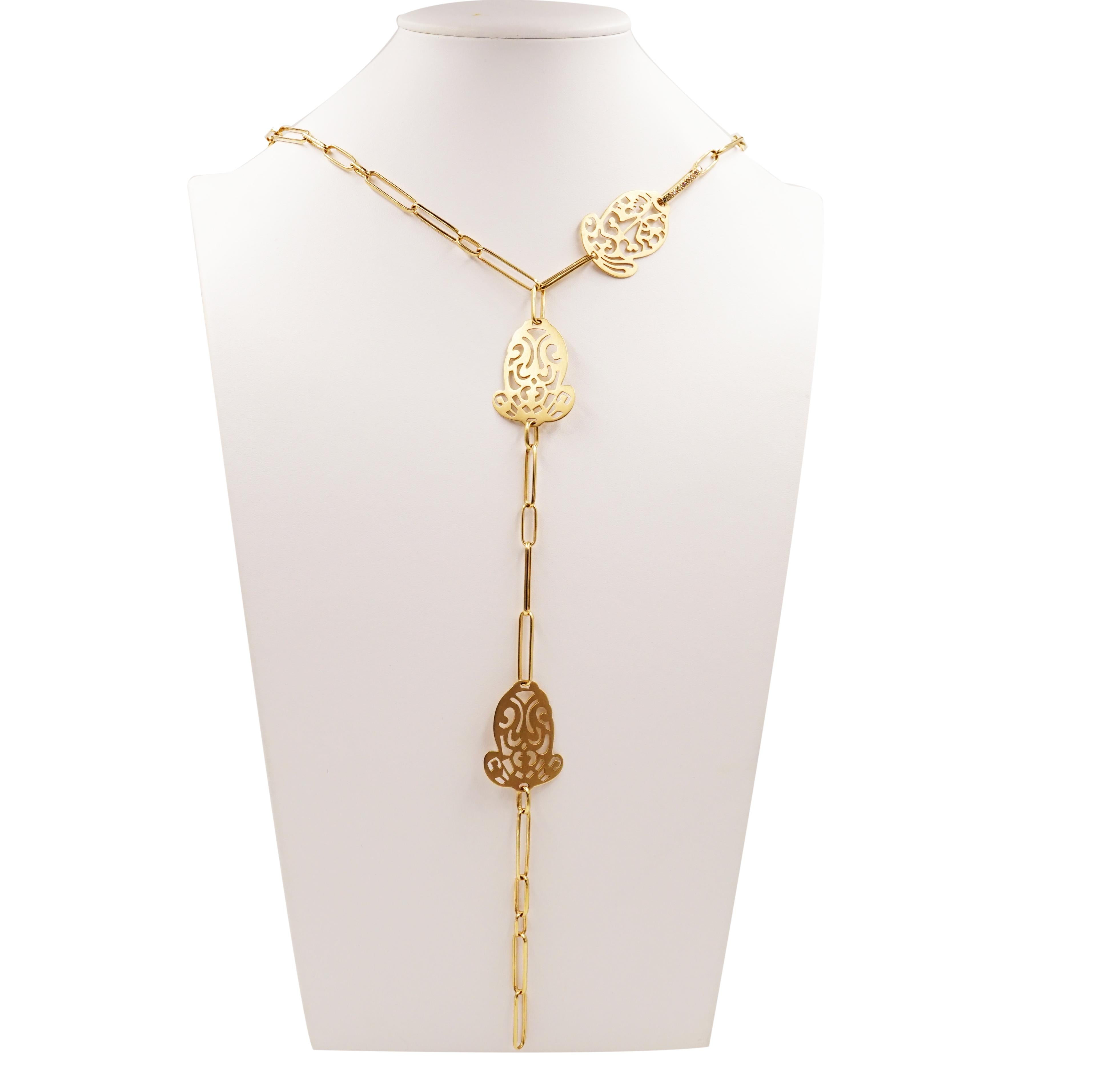 Women's Pomellato Acorn Rose Gold Long Necklace