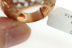 Pomellato Ambar Ring 18k Mat Filigree artwork Yellow Gold Large Yellow Cabochon