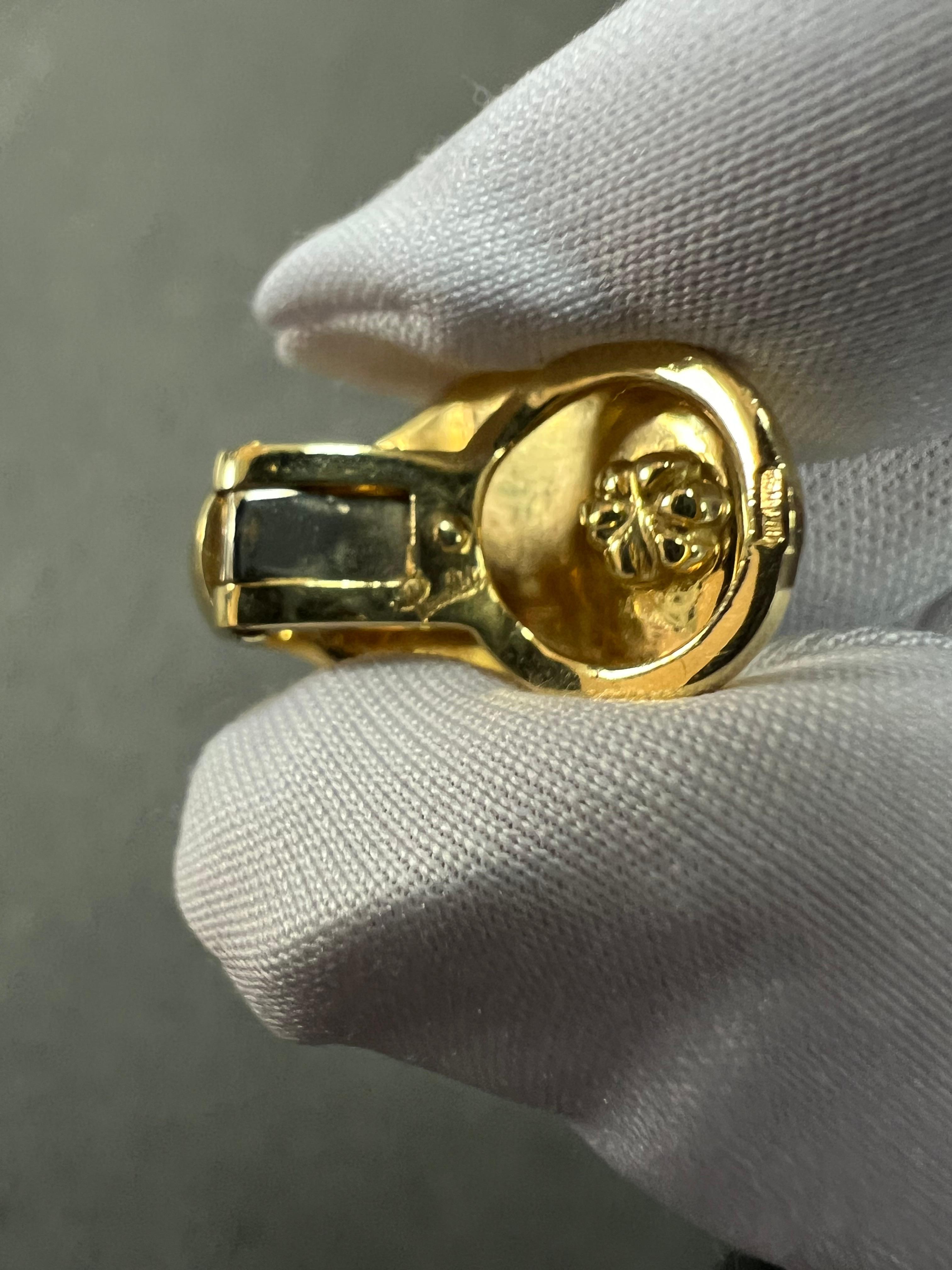 Pomellato Aquamarine 18k Yellow Gold Clip On Earrings in vendita 6