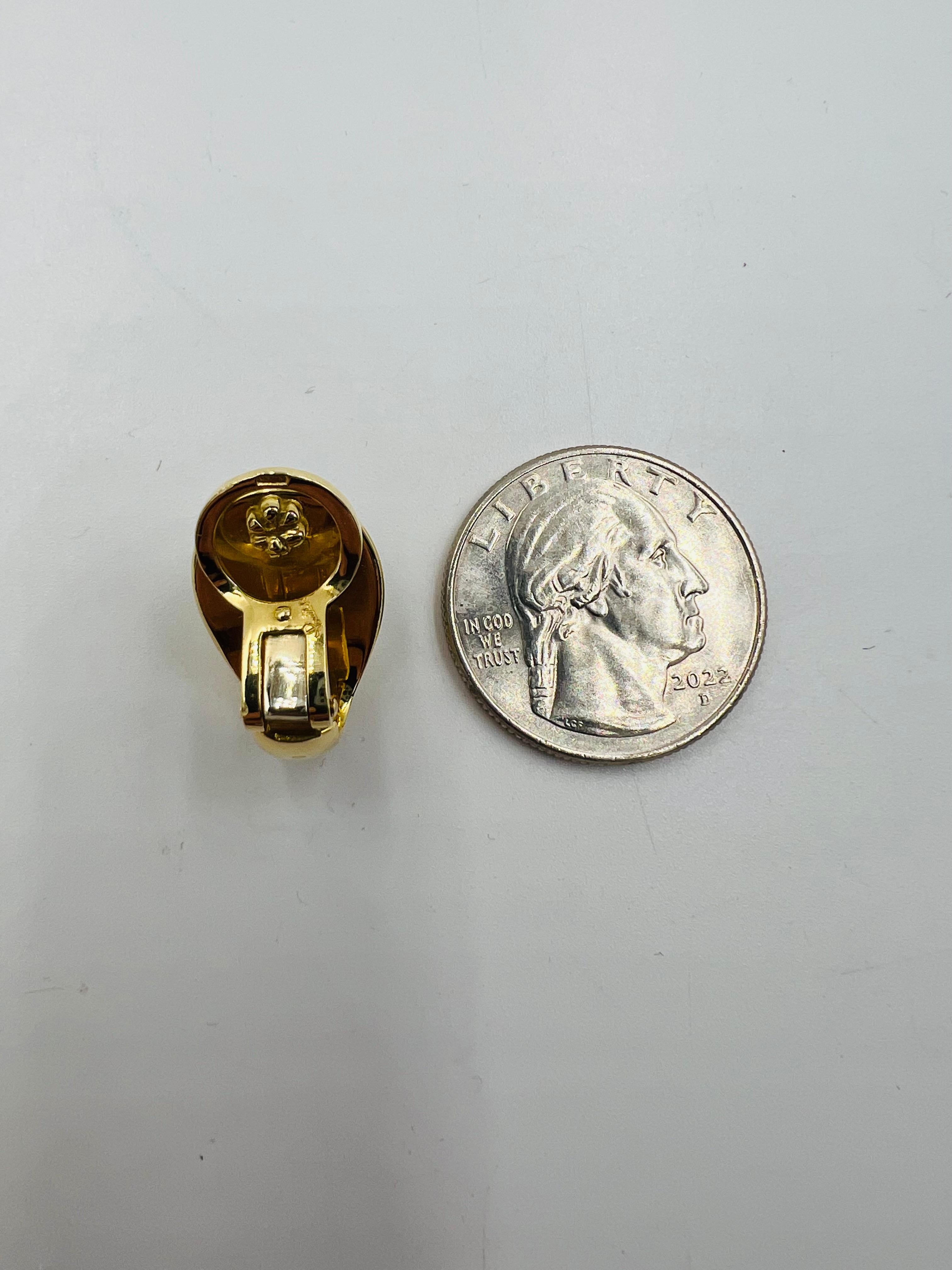 Pomellato Aquamarine 18k Yellow Gold Clip On Earrings in vendita 2