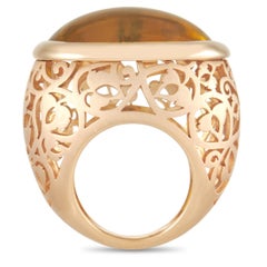 Anello d'ambra Pomellato Arabesque in oro rosa 18 carati