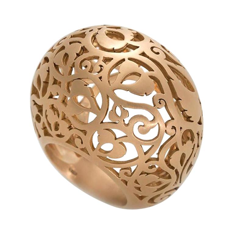 Pomellato Arabesque Collection Ring in 18 Karat Rose Gold For Sale