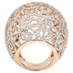 Pomellato Arabesque Collection Ring in 18kt Rose Gold and 3.40 Carat of Diamonds