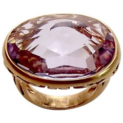 Pomellato Arabesque 18kt Rose Gold and Amethyst Cocktail Ring size 51