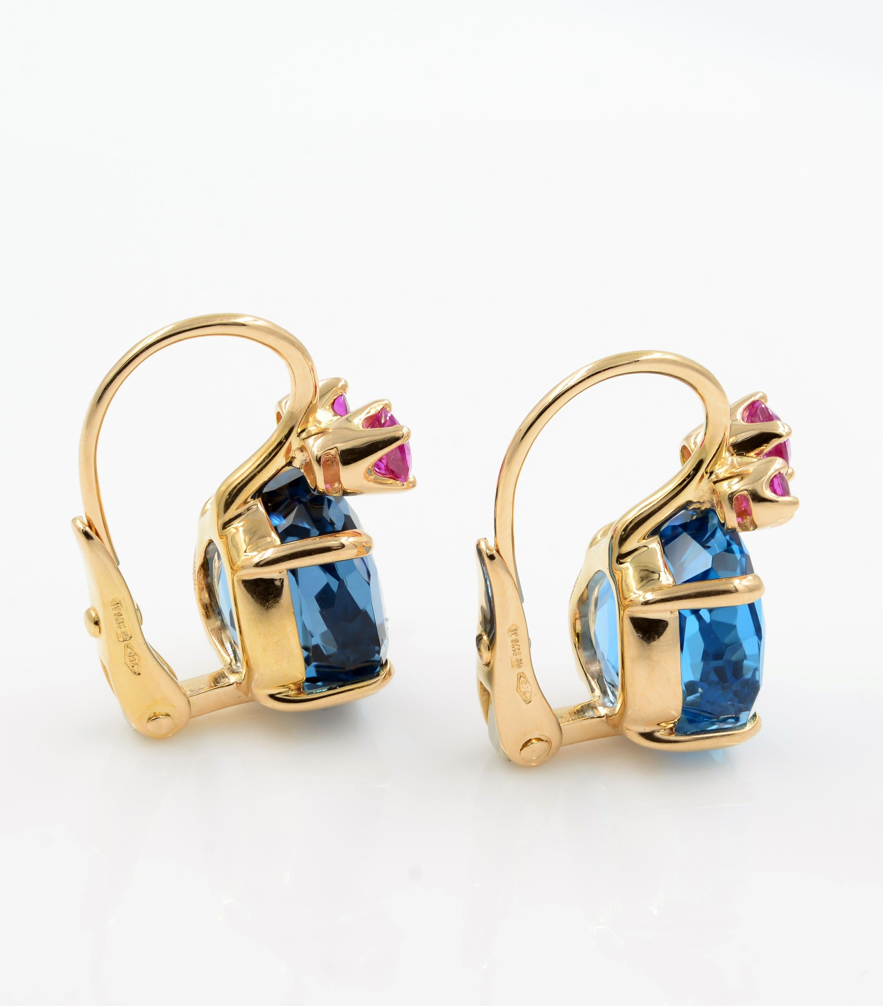 pomellato london blue topaz earrings