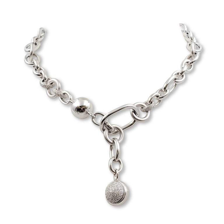 Pomellato 'Boule Collection' White Gold and Diamond Necklace at 1stDibs