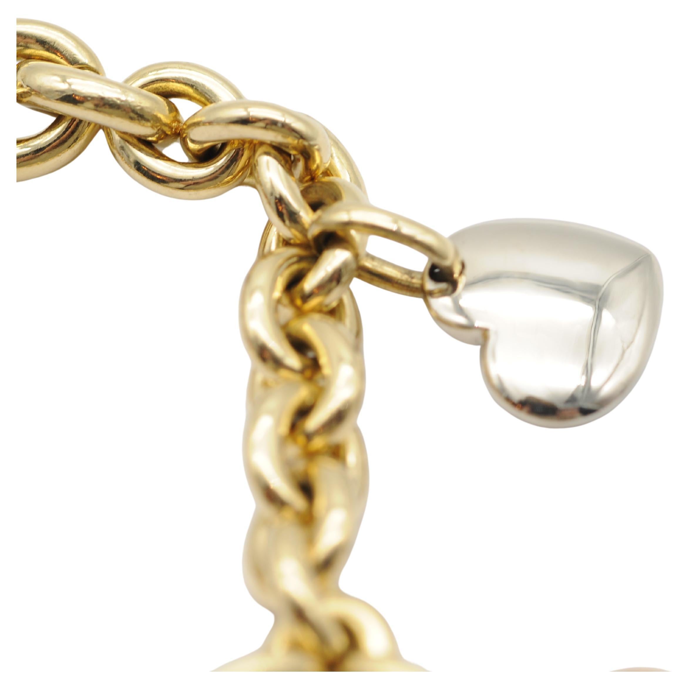 Bracciale Pomellato 18k elementi cuore tricolore in vendita 6