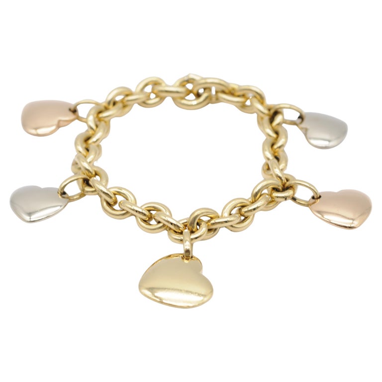 Pomellato bracelet 18k tricolor heart elements