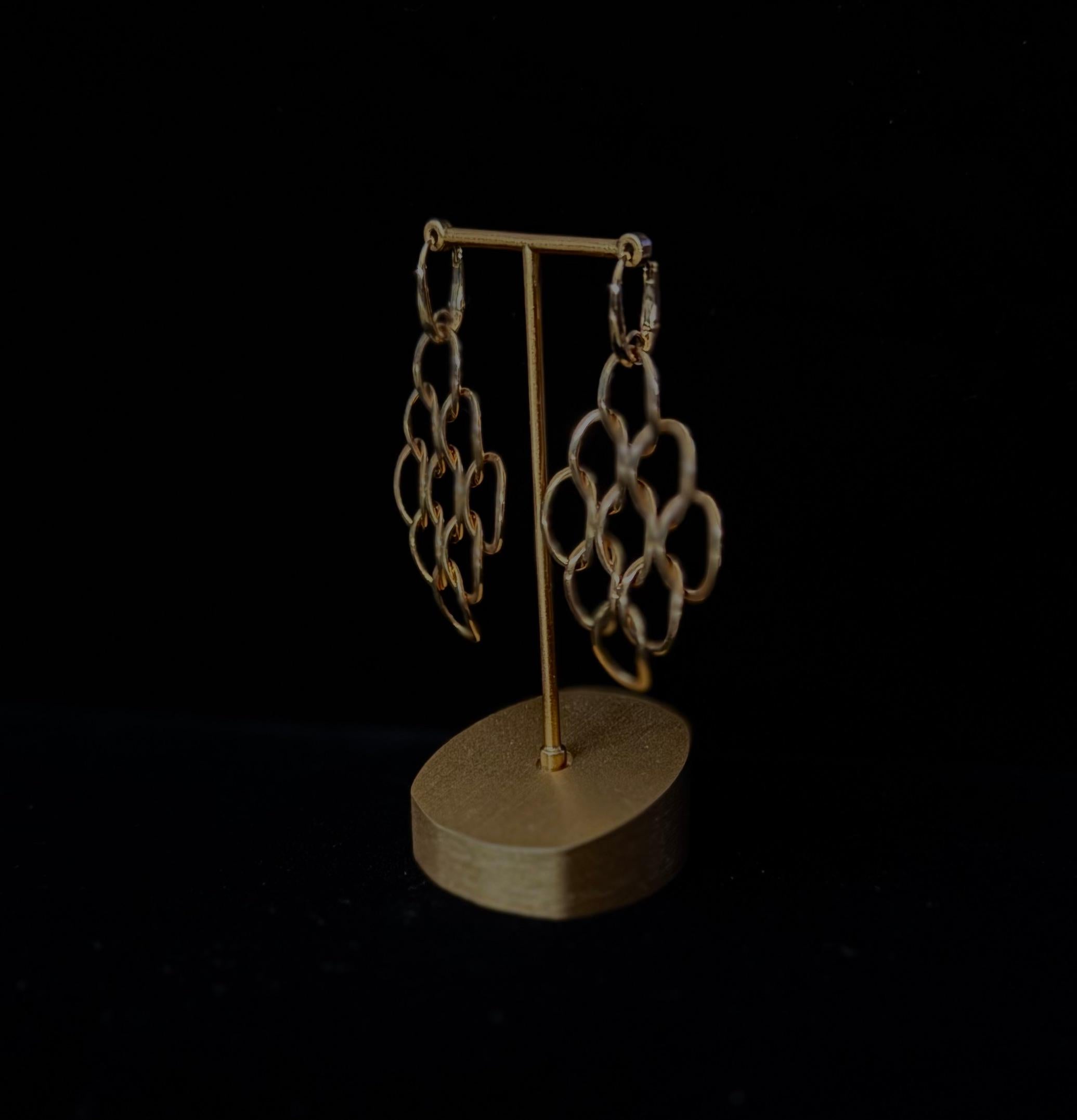 Pomellato Brera 18K Rose Gold Chandelier Earrings For Sale 1