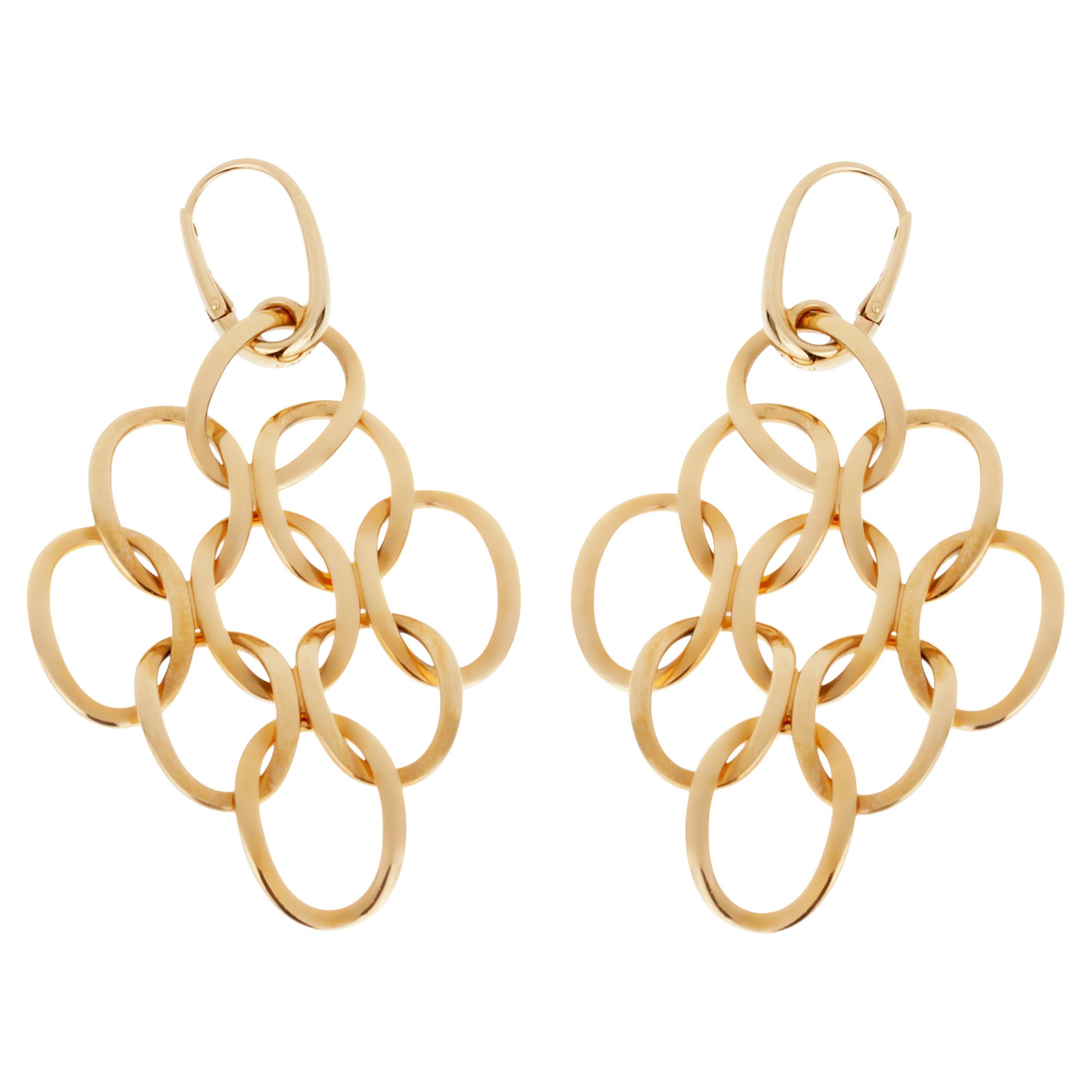 Orecchini pendenti in oro rosa 18k di Pomellato Brera in vendita