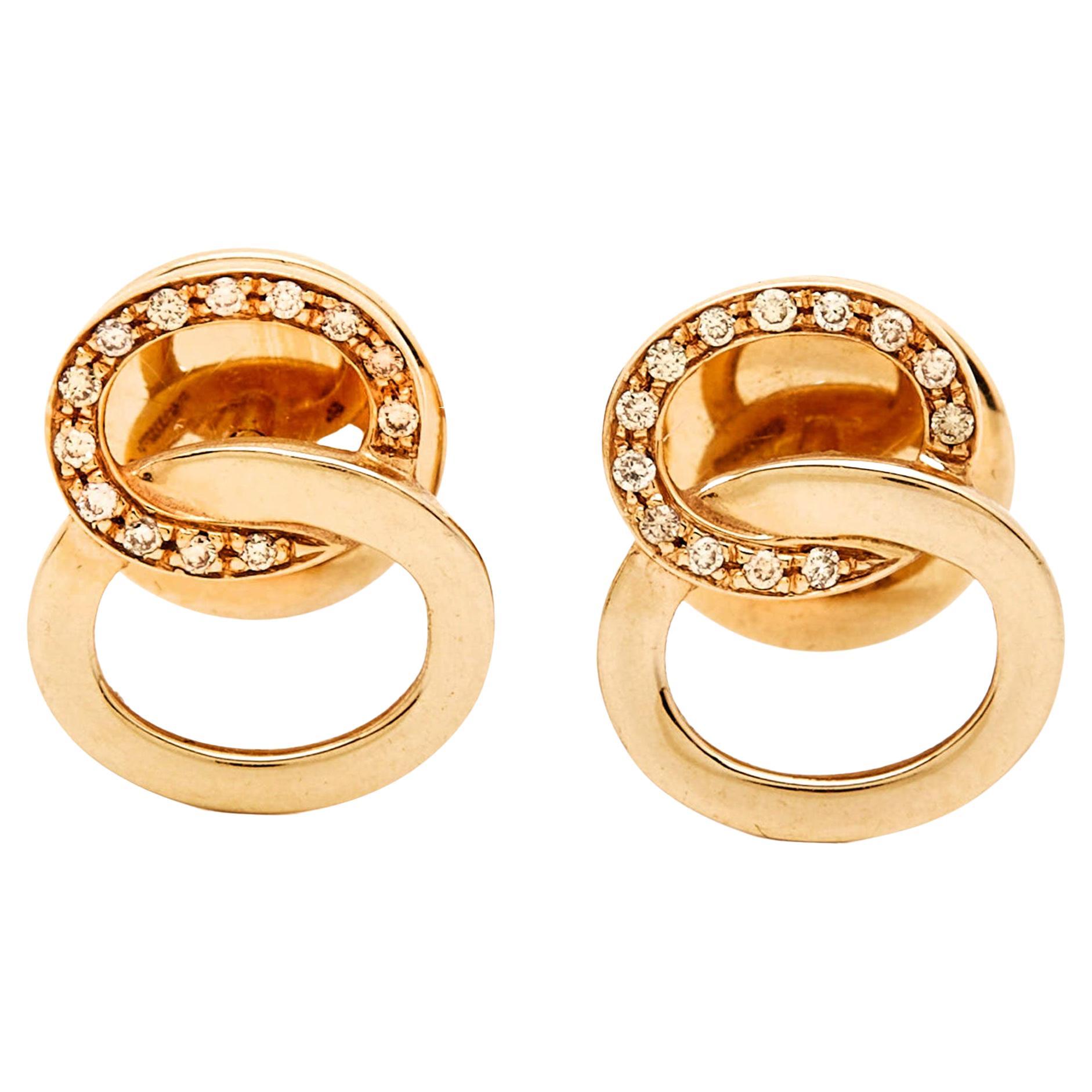 Pomellato Brera Diamonds 18k Rose Gold Earrings