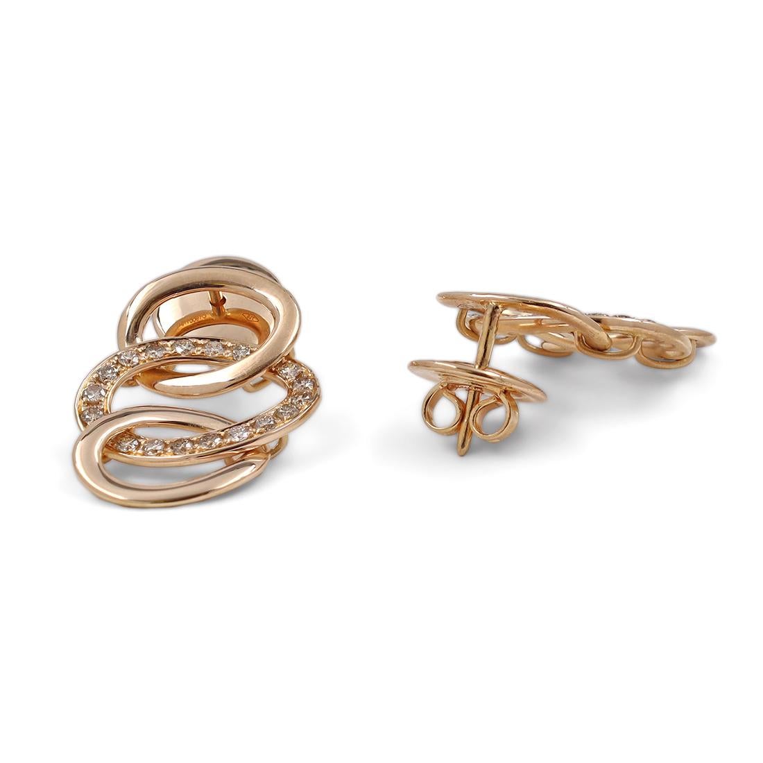 Pomellato Brera Ohrringe aus Roségold mit Diamanten im Zustand „Hervorragend“ in New York, NY