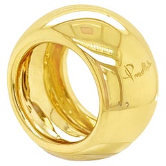 Breiter Ring aus gebürstetem Gold mit 18 Karat Gelbgold von Pomellato