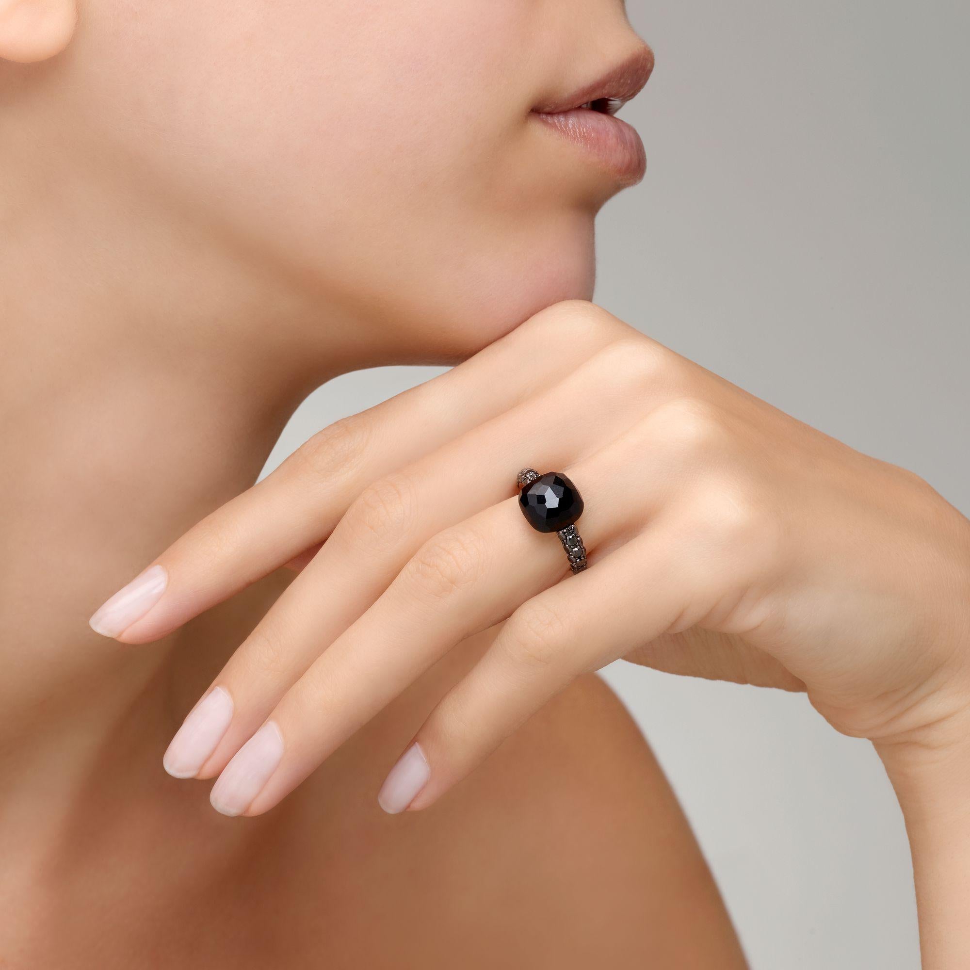 Pomellato Capri Bague en or 18 carats:: diamants noirs et onyx Neuf à Bilbao, ES