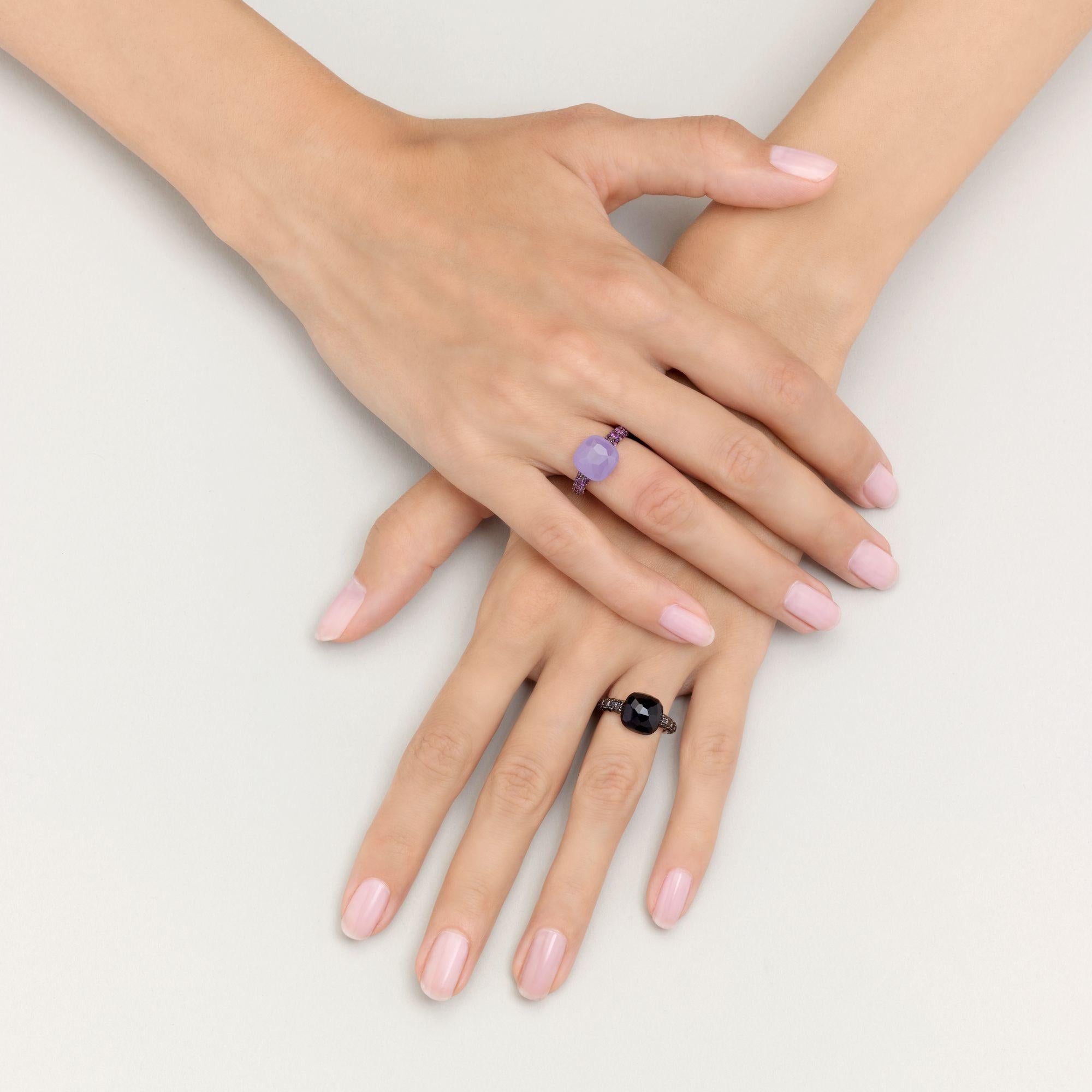  Pomellato Capri Bague en or 18 carats:: diamants noirs et onyx Pour femmes 