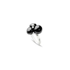 Pomellato Capri Black Ceramic and 18 Karat White Gold Ring