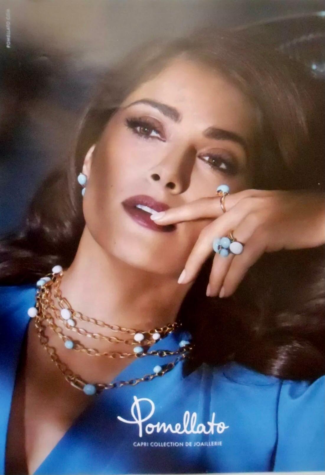Pomellato Collection Capri Collier iconique en céramique turquoise en or rose 18 carats 10