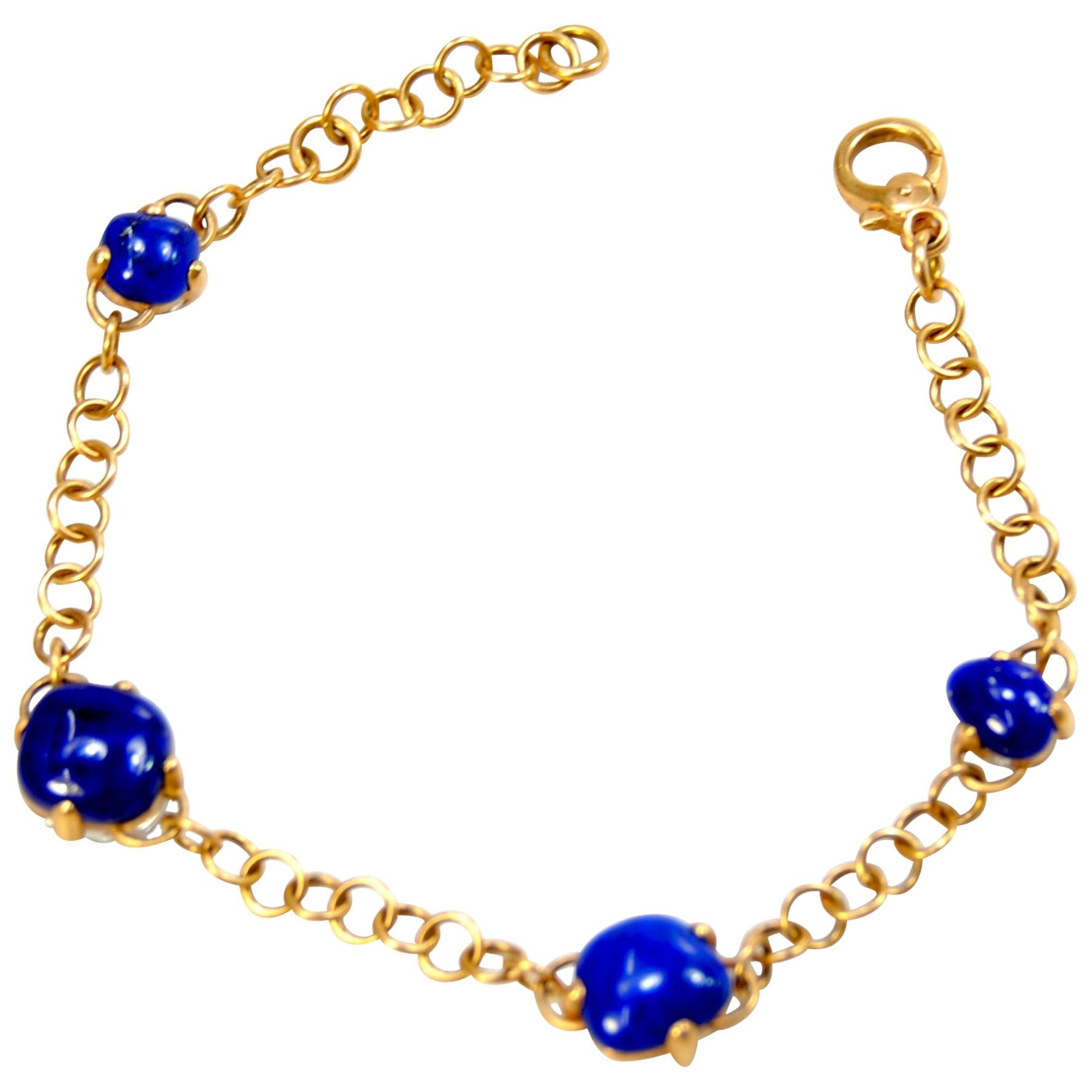 Pomellato Capri Collection Pink Gold with Lapis lazuli and Rock Crystal Bracelet