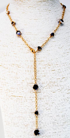 Pomellato Capri Pink 18 kt Gold Chain with Lapislazuli and Rock Crystal