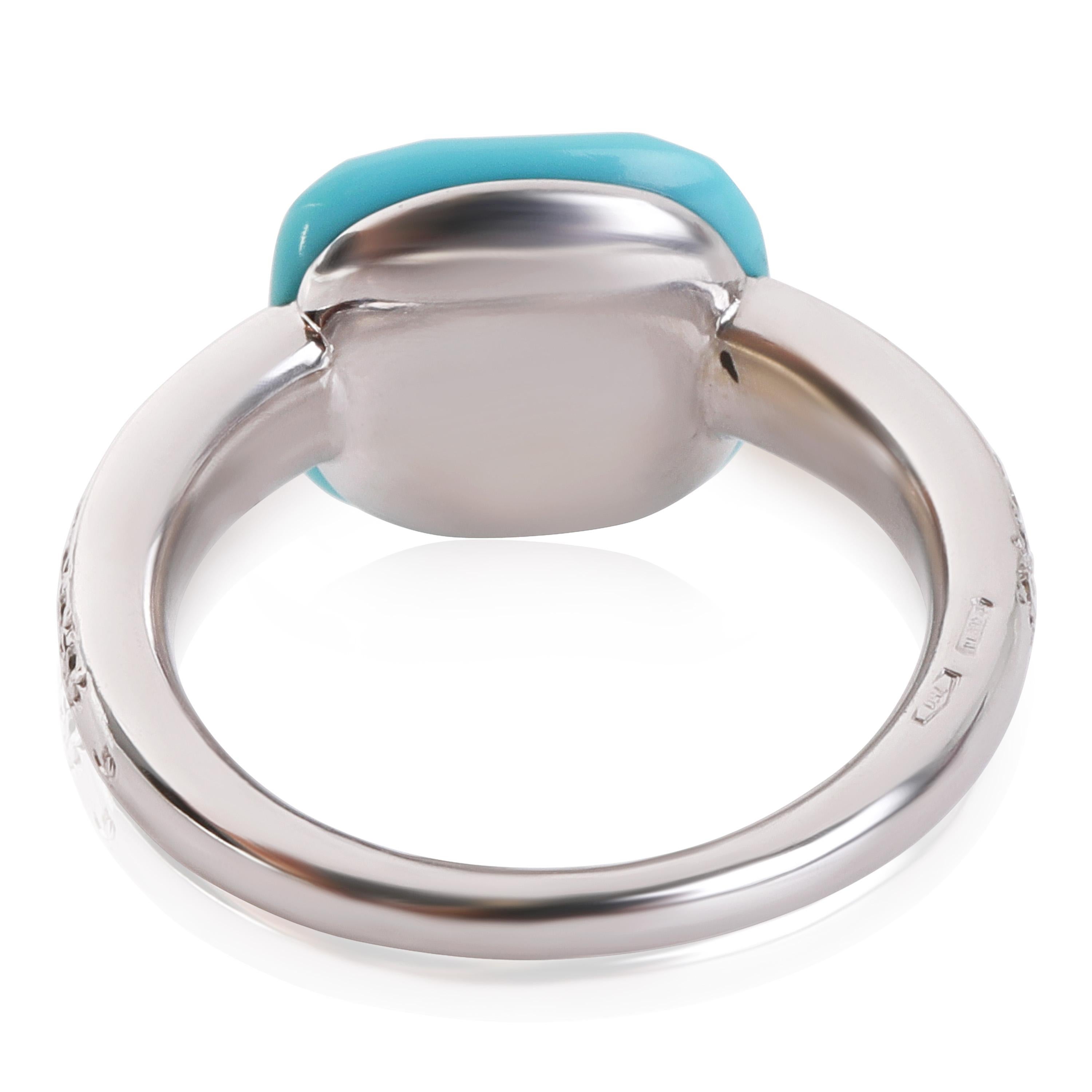 Pomellato Capri Turquoise Diamond Gemstone Ring in 18k White Gold 0.26 CTW

PRIMARY DETAILS
SKU: 117125
Listing Title: Pomellato Capri Turquoise Diamond Gemstone Ring in 18k White Gold 0.26 CTW
Condition Description: Retails for 4350 USD. In