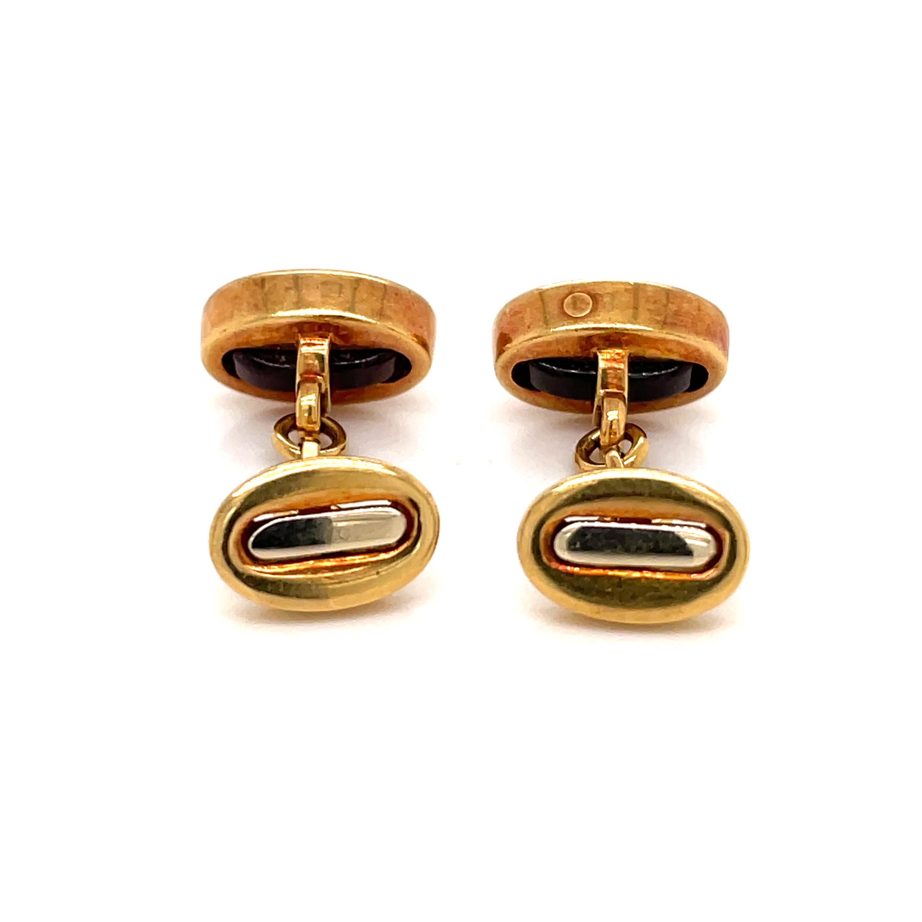 Women's or Men's Pomellato Carnelian Gold Cufflinks For Sale