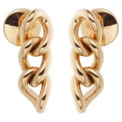 Pomellato Catene 18k Rose Gold Chain Link Drop Earrings