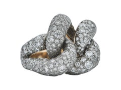 Pomellato Catene – Ring aus 18-karätigem Roségold, Silber und Diamanten