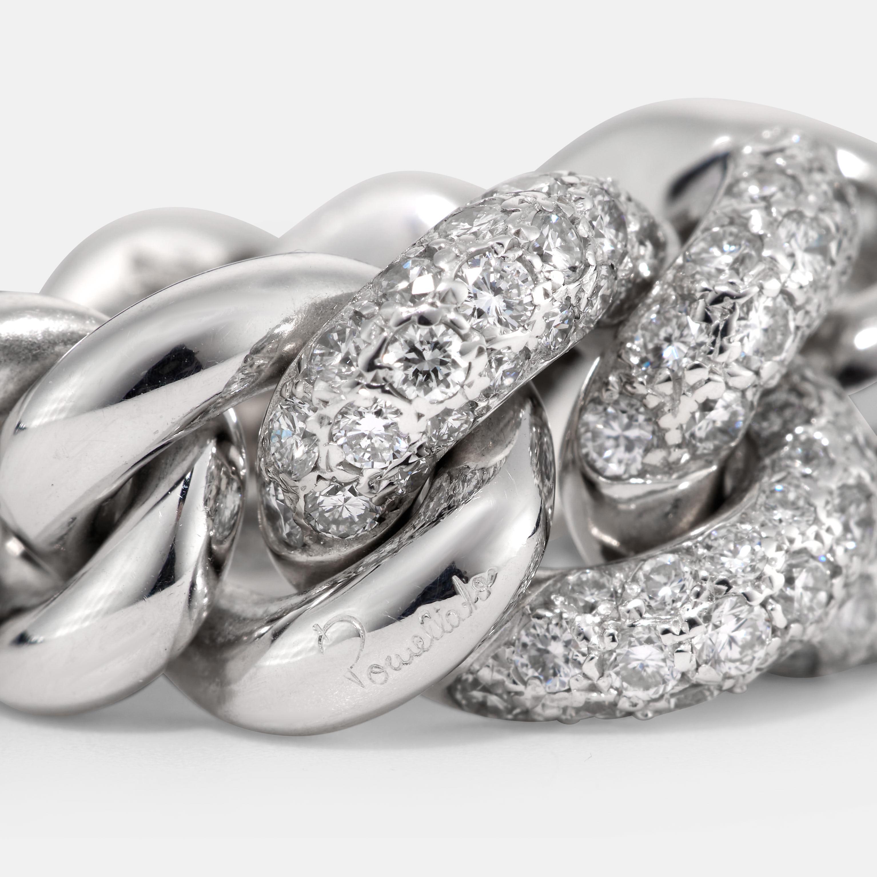 Anello POMELLATO Catene in oro bianco e diamanti In condizioni ottime a PARIS, FR