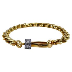 Retro Pomellato Chain Bracelet with Diamond