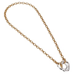 Pomellato Chain Link 18k White & Yellow Gold Necklace