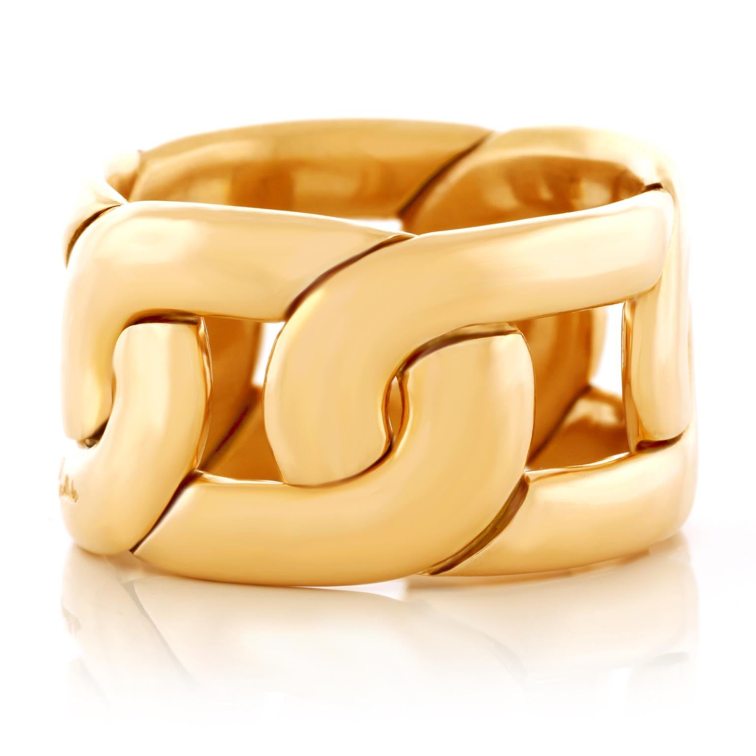 Pomellato Chain Ring, Yellow Gold For Sale 3