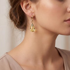 Pomellato Citrine Dangle Earrings 18K Yellow Gold