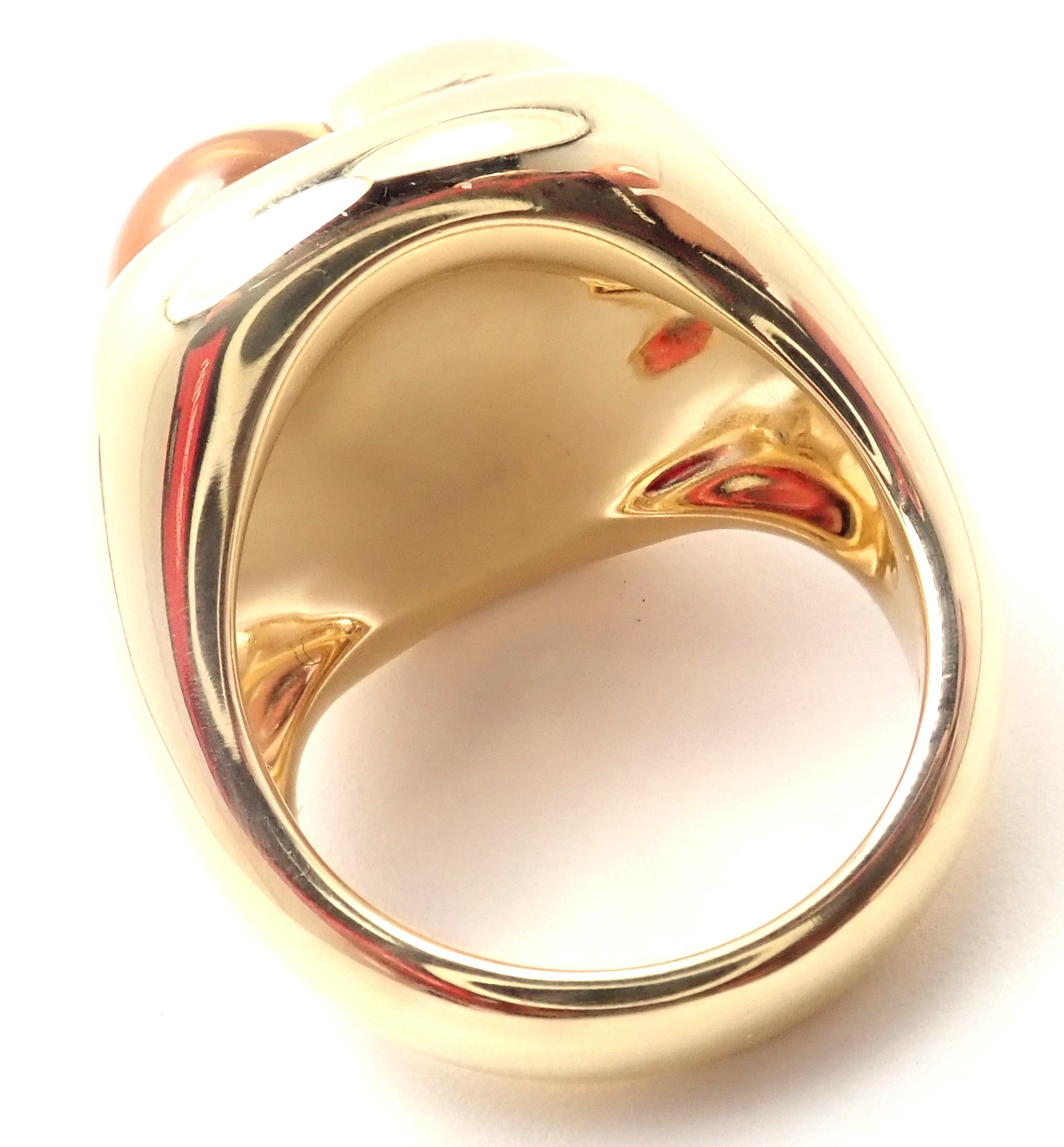 Women's or Men's Pomellato Citrine Large Yellow Gold Ring