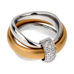 Pomellato Cocktail Rolling Diamond Gold Ring