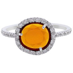 Pomellato Colpo Di Fulmine 18 Karat White Gold Citrine Ring