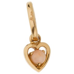 Pomellato Coral Yellow Gold Heart Charm Pendant